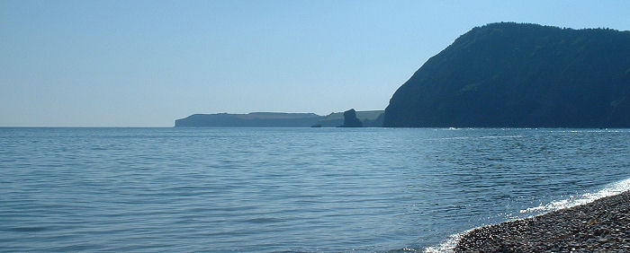 Jacob's Ladder Beach, Sidmouth at high tide