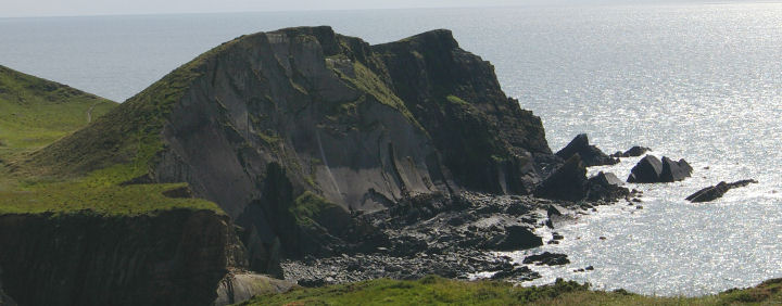 Jacob's Ladder Beach, Sidmouth on a warm spring day, Mrach 2007.