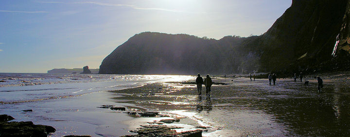 Jacob's Ladder Beach, Sidmouth on a warm spring day, Mrach 2007.