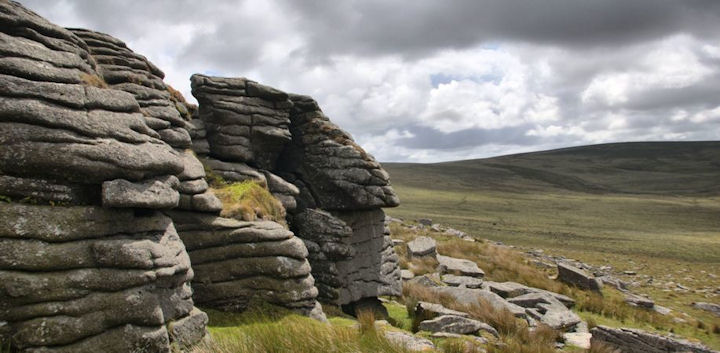 A Dartmoor Tor on a breezy and cool May day.